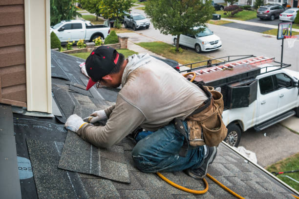 Professional Emergency Roof Repair technician working in Weston, NJ